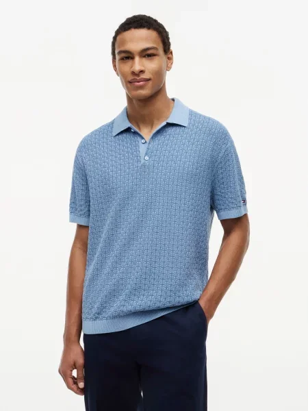 TOMMY HILFIGER Sveter modrosivá modrá