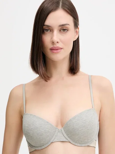 Сутиен Calvin Klein Underwear с меланжов десен сиво