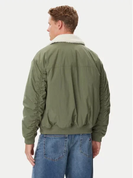 Tommy Jeans Átmeneti kabát Flag Aviator zöld