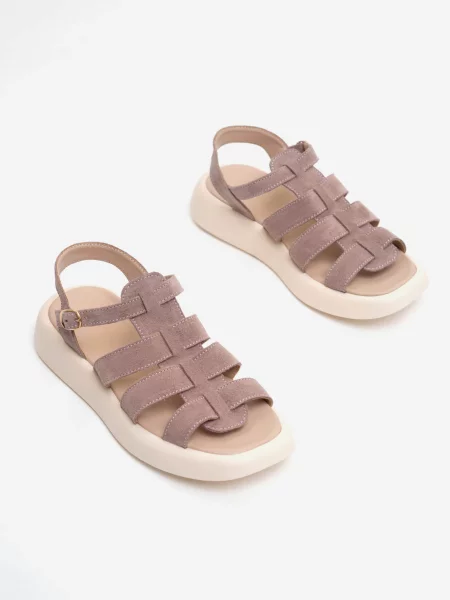 Замшеві Сандалії ISSA Plus бежевий