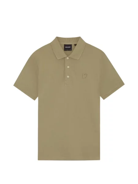 Tricou polo Lyle & Scott cu broderie verde