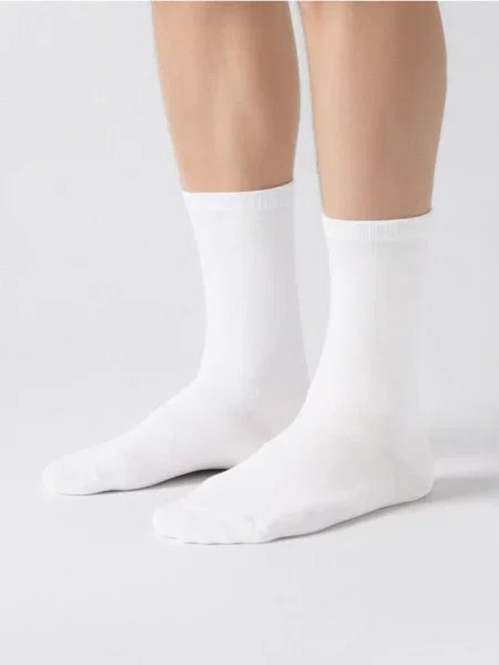 Sinsay Základní ponožky 5 balení bílá