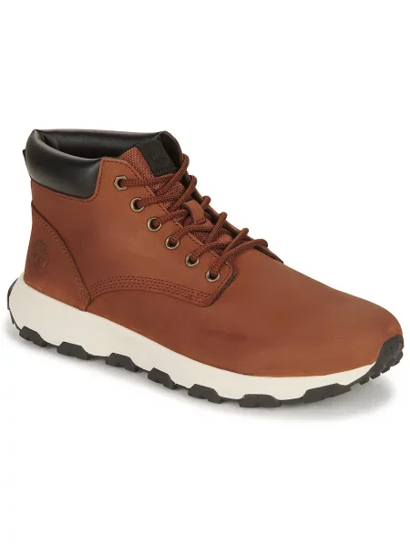 Kožené členkové topánky Timberland hnedá