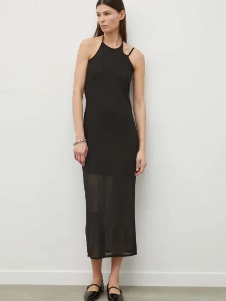 Won Hundred rochie maxi drept negru