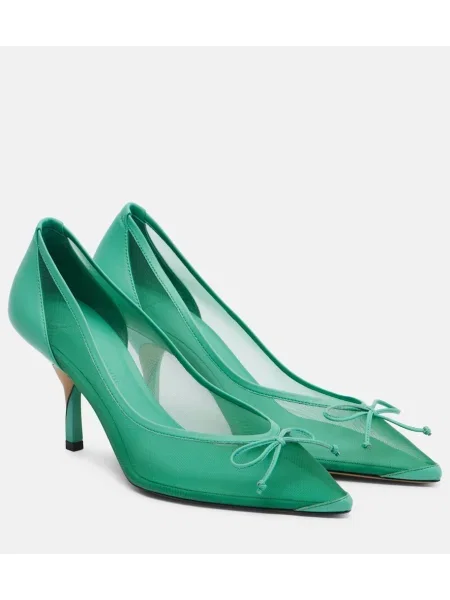 Usnjene salonarji Jacquemus zelena