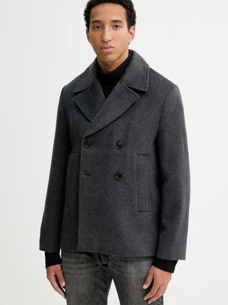 Palton Calvin Klein de lână gri