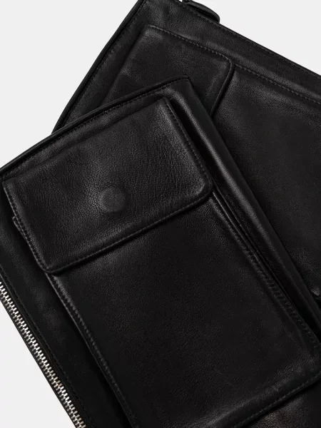 Maison Margiela x Agnelle rękawiczki skórzane czarne