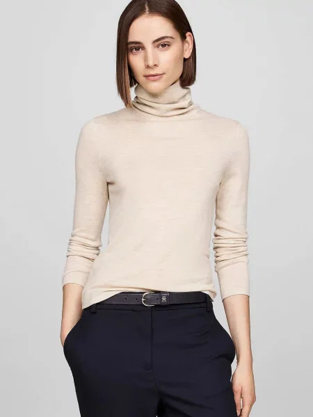 Вовняна водолазка Tommy Hilfiger бежева