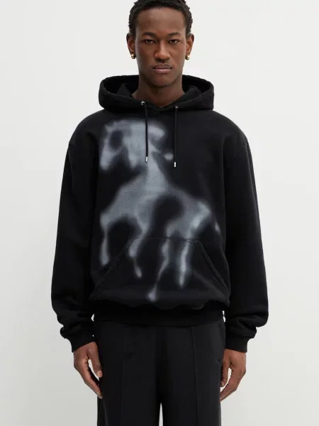 Bombažen pulover Heliot Emil črna