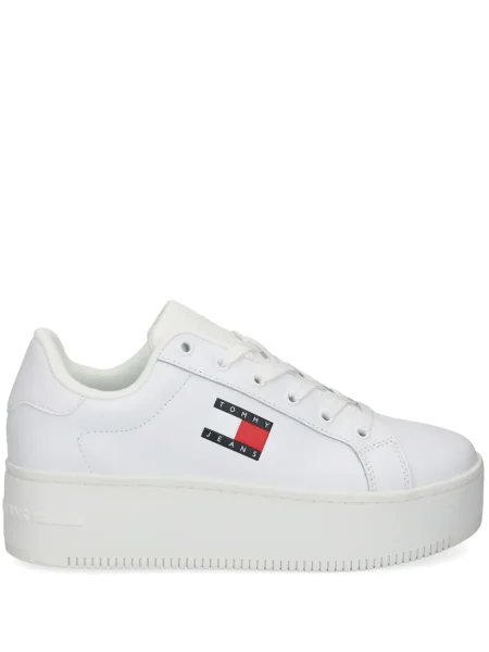 Sneakerși Tommy Jeans din piele alb