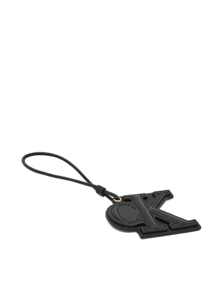 Pakabukas Calvin Klein Deboss Monogram Patch Bag Charm juoda