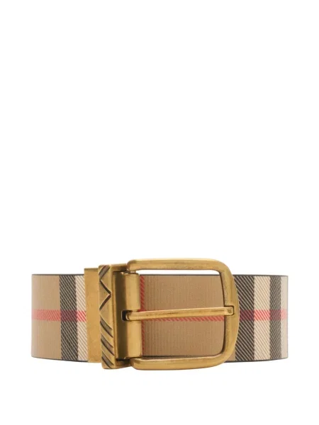 Curea Burberry în carouri maro