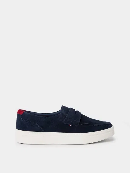Замшевые мокасины Tommy Hilfiger синие