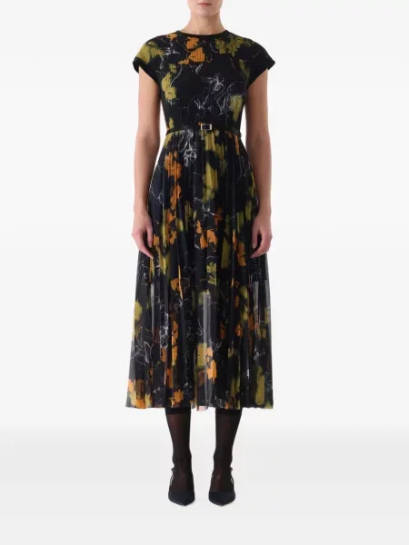 Rochie midi Jason Wu Collection cu model floral cu imagine albastru