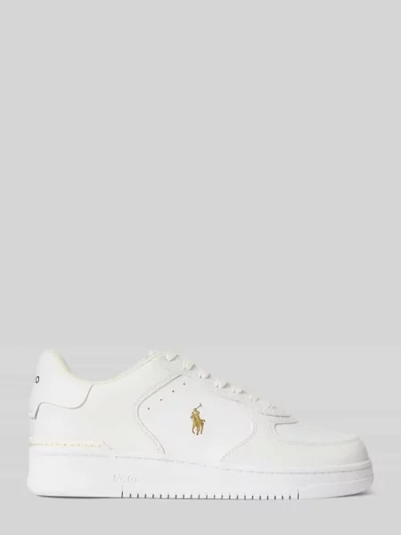 Sneakersy o niskim kroju z naturalnej skóry bydlęcej Polo Ralph Lauren białe