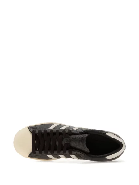 Sneakerși Adidas Campus cu imagine alergare din piele de căprioară negru