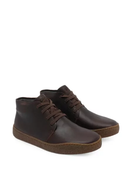 Sneakerși Camper cu șireturi din piele maro