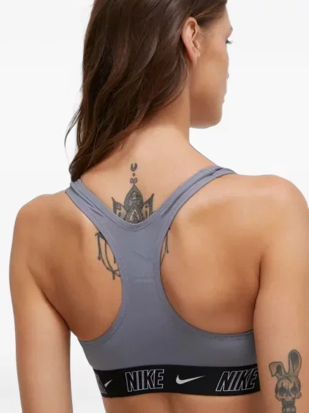 Slip de baie Nike cu cordon cu imagine tricotate albastru