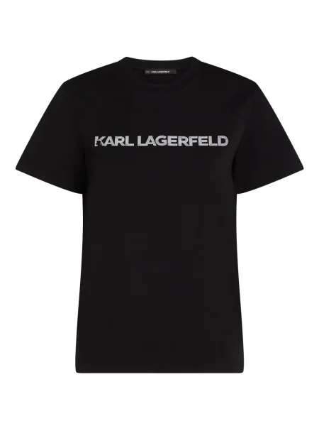 Tričko Karl Lagerfeld s potiskem černé