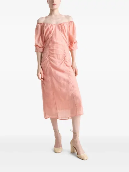 Rochie midi Lemaire din șifon roz