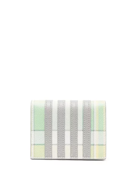Portofel Thom Browne în carouri cu imagine verde