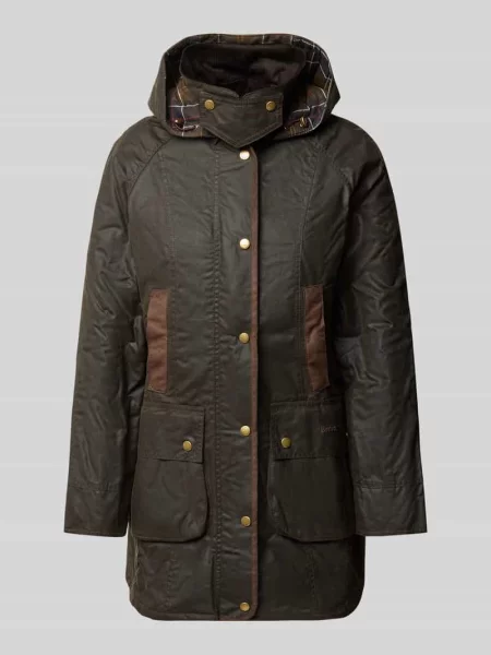 Kroj regular fit kurtka funkcyjna z czystej bawełny Barbour oliwkowa