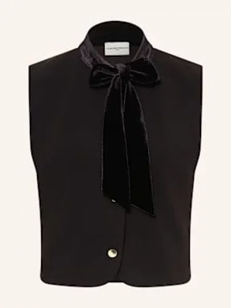 Claudie Pierlot Bluzka Bez Rękawów Z Wiązaniem Pod Szyją schwarz czarna