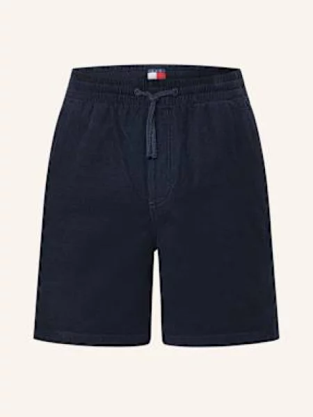 Tommy Jeans Manšestrové Šortky Tapered Fit tmavě modrá