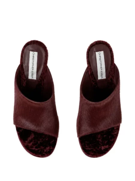 Papuci tip mules Christopher Esber roșu