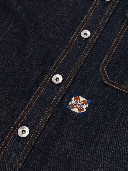 Cămașă Evisu cu broderie albastru