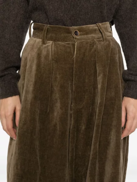 Pantaloni Uma Wang plisate maro