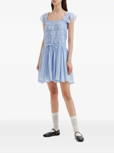 Rochie mini B+ab cu volane albastru