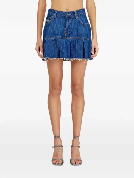 Fustă din denim Diesel albastru