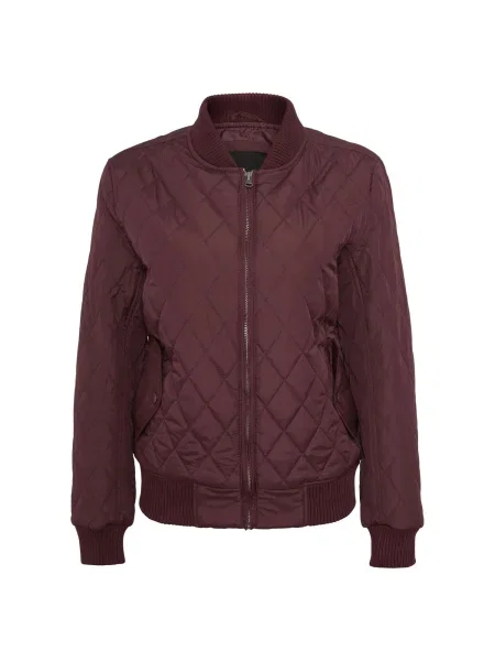 Urban Classics Geacă de primăvară-toamnă Diamond Quilt roşu închis