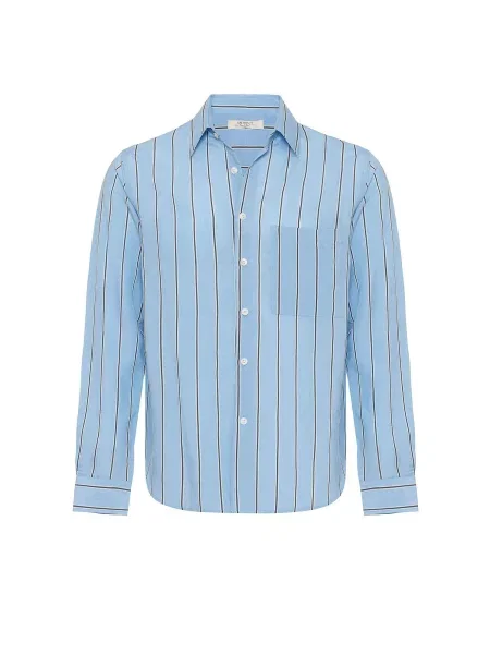 Antioch Cămașă Anibal albastru deschis / maro închis alb