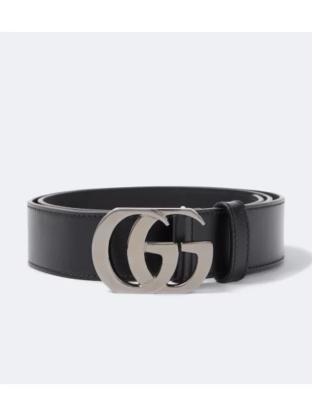 Cu centură curea Gucci din piele negru