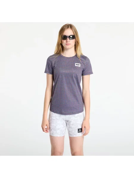 T-shirt SAYSKY W Houndstooth Combat T-Shirt Blue Aop M niebieska