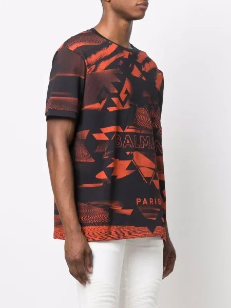 Тениска Balmain с принт черно