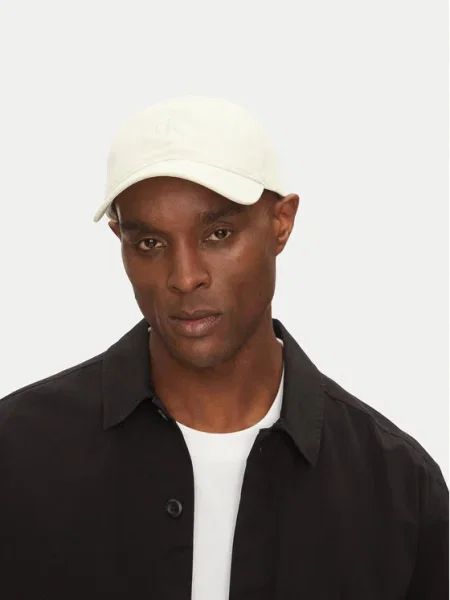 Calvin Klein Șapcă 6 Panel Small Monogram Écru bej
