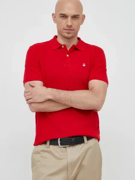 Polo majica United Colors Of Benetton rdeča
