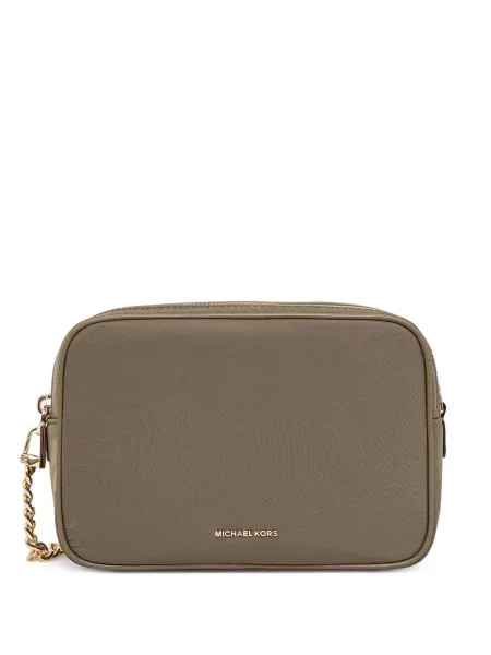 Kožené mini mini šaty Michael Michael Kors na ramínka bílé