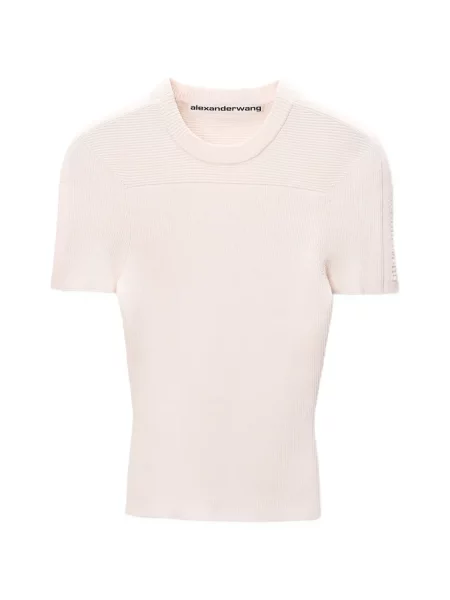 Tricou Alexander Wang tricotate cu autograf roz