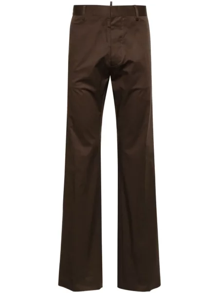 Pantaloni chino Dsquared2 din țesătură twill maro