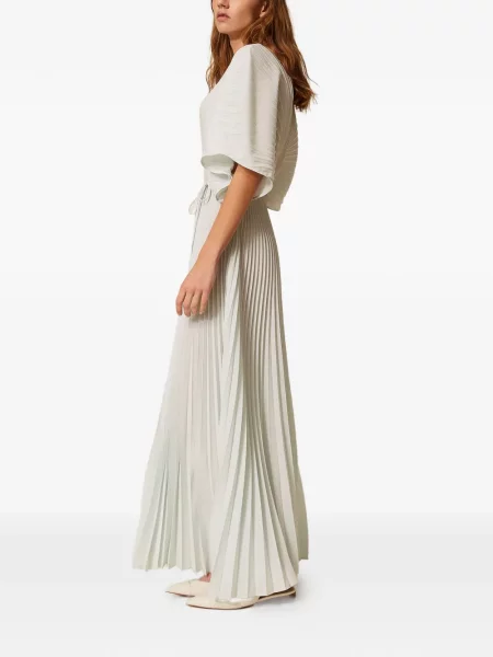 Rochie Twinset plisată de costum alb