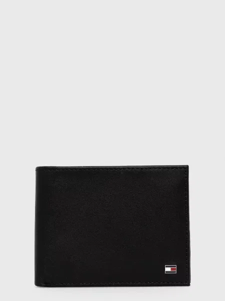 Kožená peněženka + klíčenka Tommy Hilfiger černá