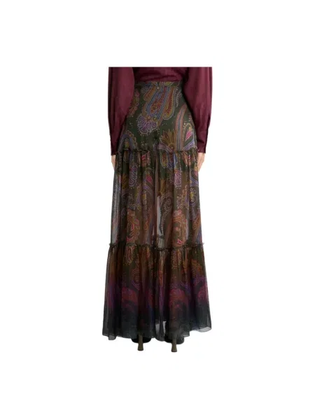 Spódnica maxi Etro zielona