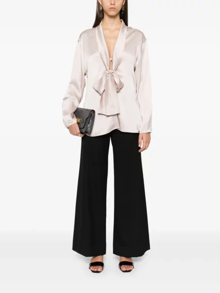 Kelnės Victoria Beckham satino juoda