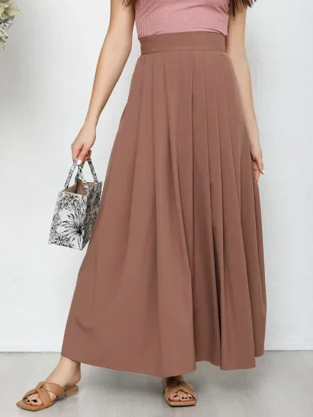 ISSA Plus Спідниця максі коричневий