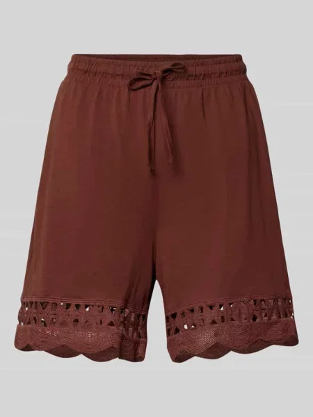 Szorty o kroju regular fit z czystej bawełny model GABBY' Vero Moda bordowe
