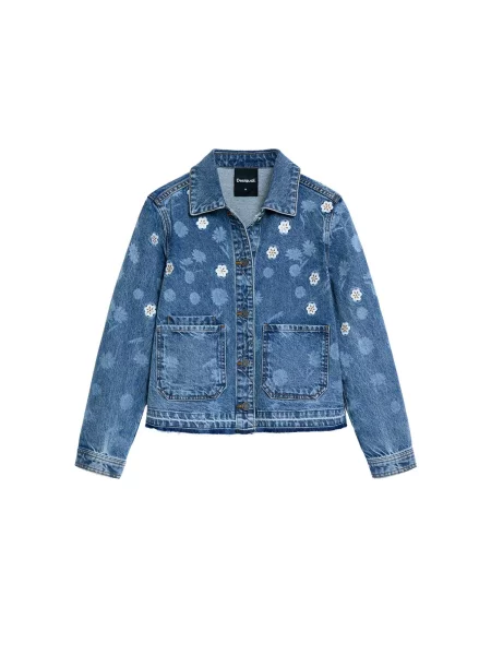 Desigual Geacă de primăvară-toamnă albastru